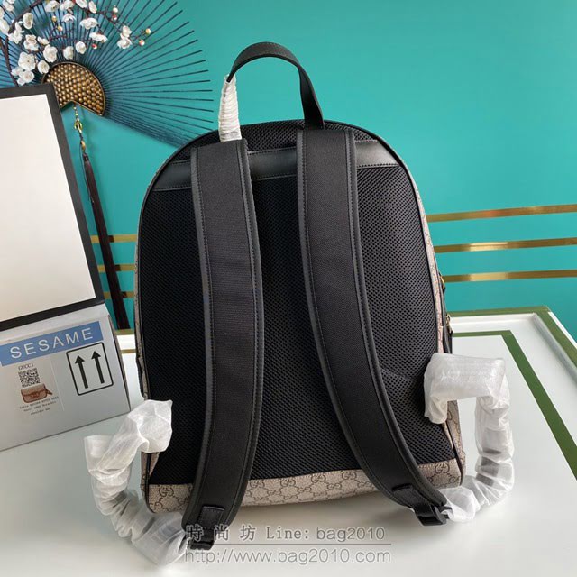 Gucci古馳包包 G家新款雙肩包 419584 古奇蛇刺繡男士雙肩背包 gdj1422